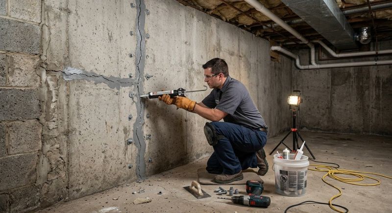 Basement Crack Repair in Gaylord, MI