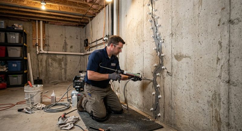 Basement Crack Repair in Gaylord, MI