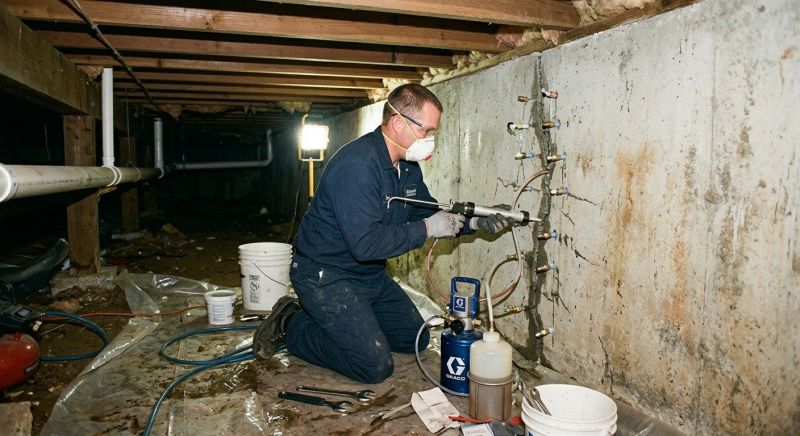 Basement Foundation Repair in Johannesburg, MI