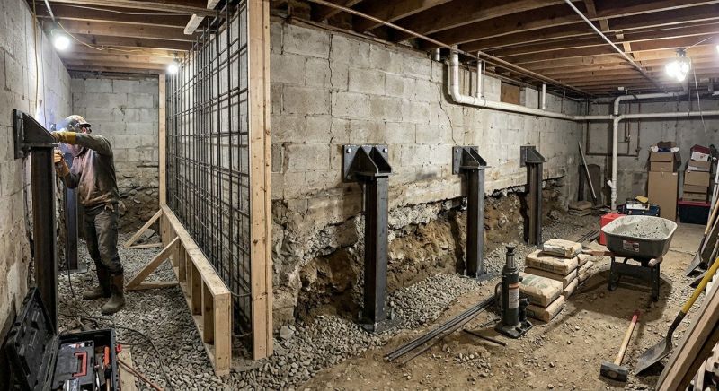 Basement Stabilization in Gaylord, MI