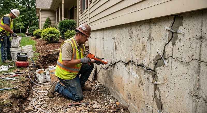 Cracked Foundation Repair in Boyne City, MI