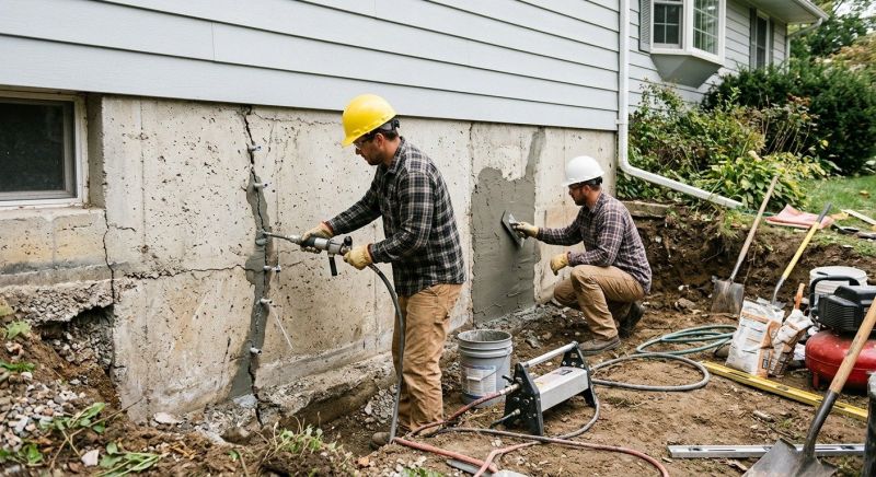 Cracked Foundation Repair in Gaylord, MI