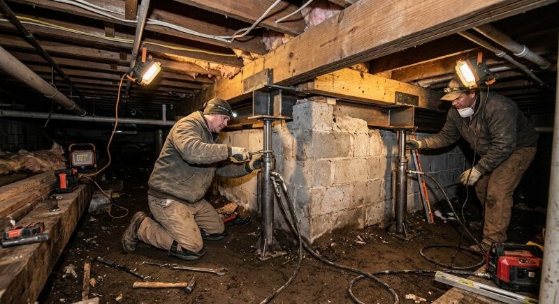 Crawlspace Foundation Repair in Gaylord, MI