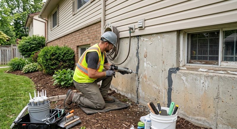 Foundation Crack Sealing in Gaylord, MI