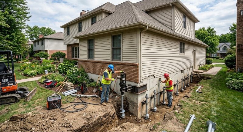 Helical Piers Installation in Gaylord, MI