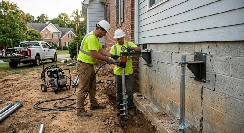 Helical Piers Installation in Gaylord, MI