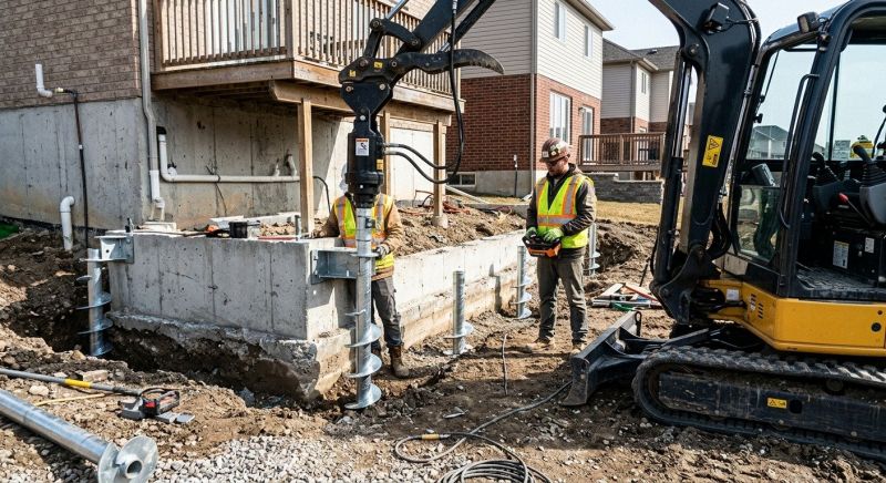 Helical Pile Installation in Gaylord, MI
