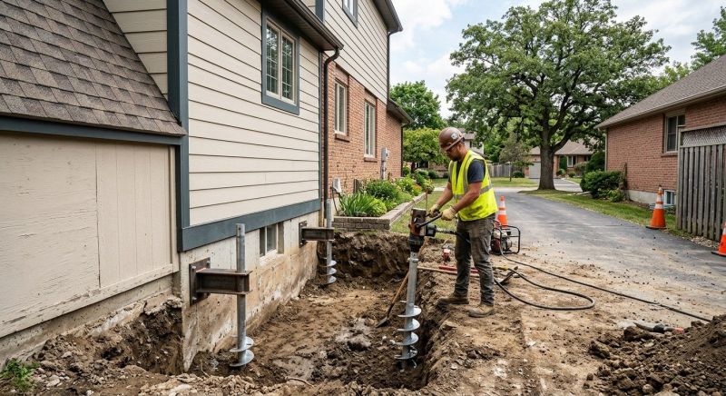 Helical Pile Installation in Gaylord, MI