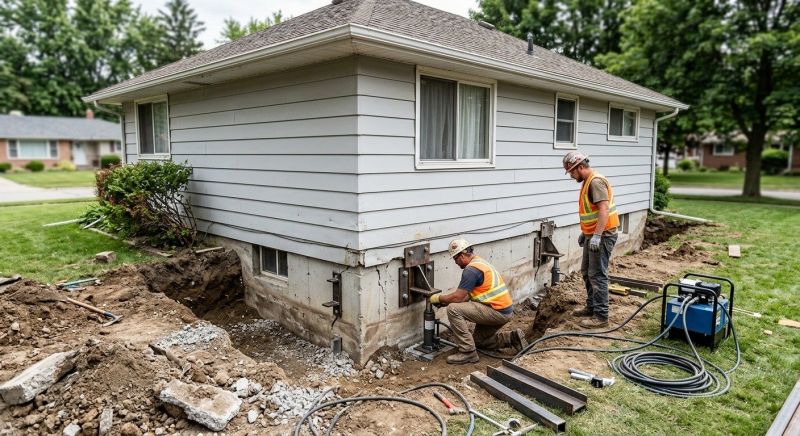 Home Foundation Repair in Alba, MI