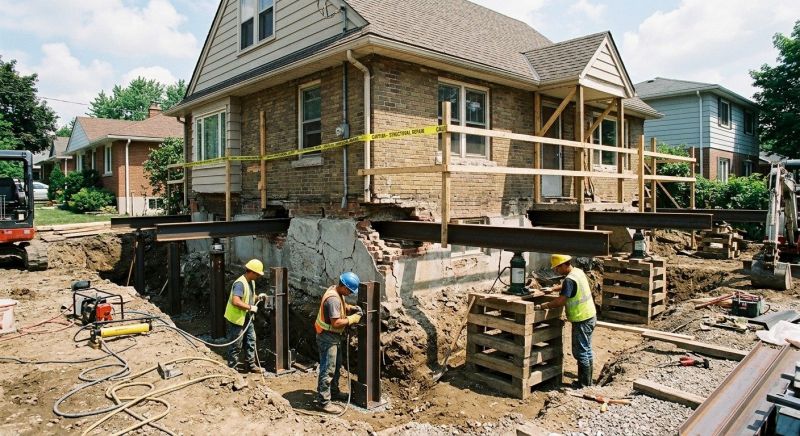 House Foundation Repair in Lewiston, MI