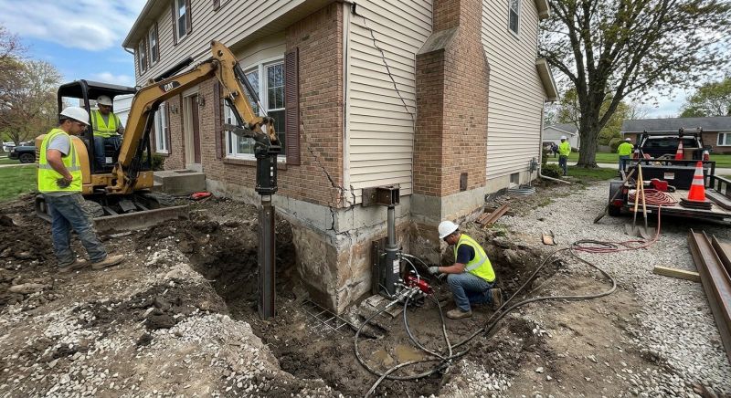 Sinking Foundation Repair in Lewiston, MI