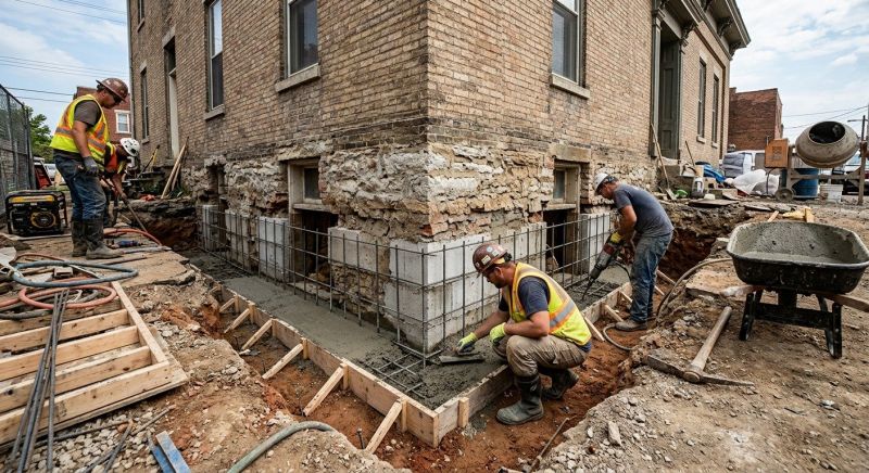 Structural Underpinning in Gaylord, MI
